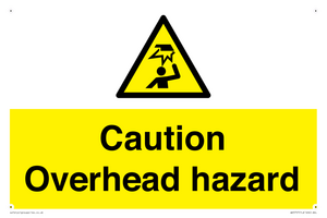 Caution Overhead hazard